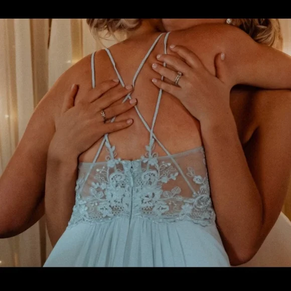 Sky Blue Azazie Bridesmaid Formal Dress - Picture 4 of 4